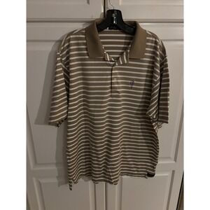 Peter Millar Golf Polo Shirt Mens‎ Large Striped Performance Golfing Casual